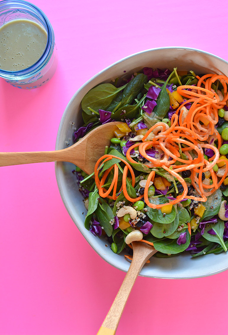 Rainbow Cashew Salad Nosh and Nourish