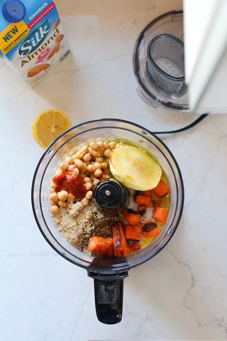 Carrot Apple Sriracha Hummus Nosh and Nourish