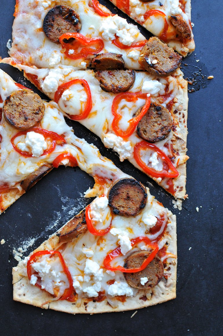 Italian Double Cheesy Flatbread Nosh and Nourish