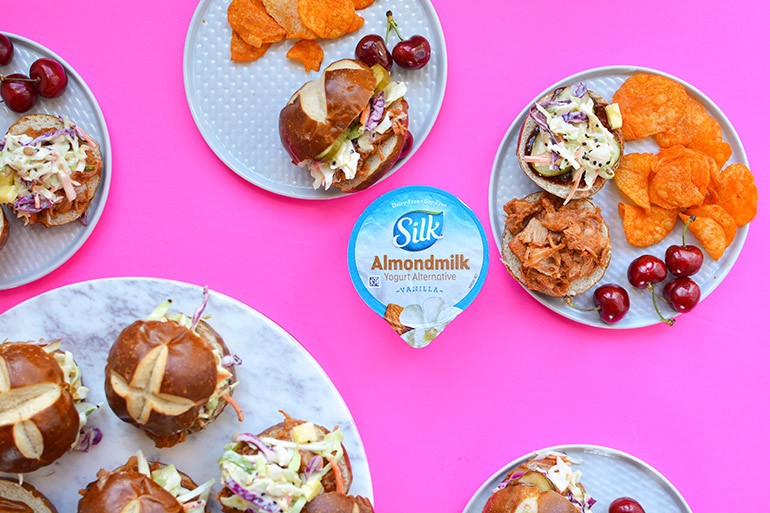 BBQ Jackfruit Sliders with Pineapple Slaw Nosh and Nourish